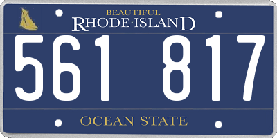 RI license plate 561817