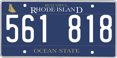 RI license plate 561818