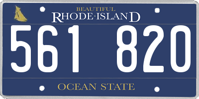 RI license plate 561820