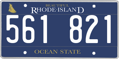 RI license plate 561821