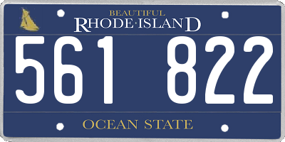 RI license plate 561822