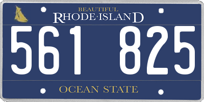 RI license plate 561825