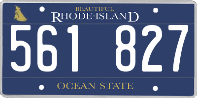 RI license plate 561827
