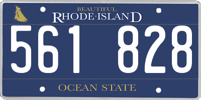 RI license plate 561828
