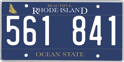 RI license plate 561841