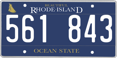 RI license plate 561843