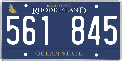 RI license plate 561845