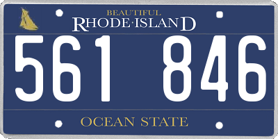 RI license plate 561846