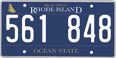 RI license plate 561848