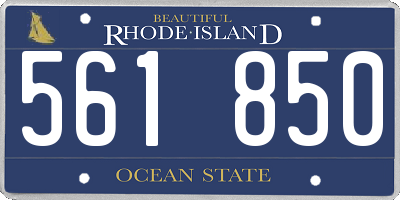 RI license plate 561850