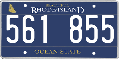 RI license plate 561855