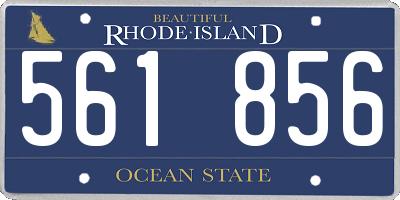 RI license plate 561856