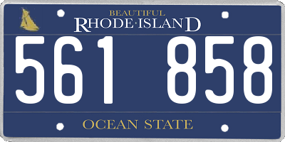 RI license plate 561858