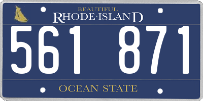 RI license plate 561871