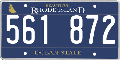 RI license plate 561872