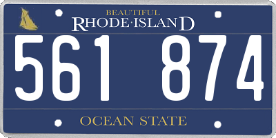 RI license plate 561874