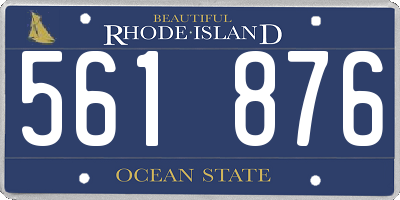 RI license plate 561876