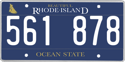 RI license plate 561878