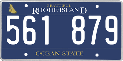 RI license plate 561879