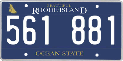 RI license plate 561881