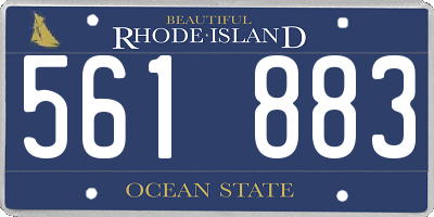 RI license plate 561883