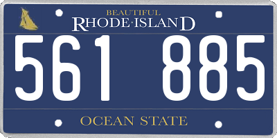 RI license plate 561885