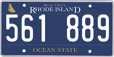 RI license plate 561889