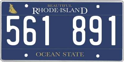 RI license plate 561891