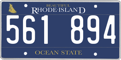 RI license plate 561894