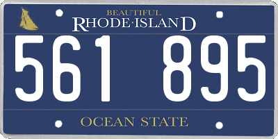 RI license plate 561895