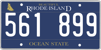 RI license plate 561899
