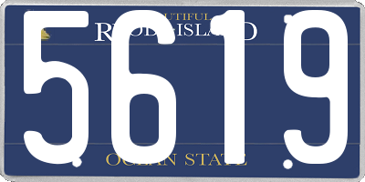 RI license plate 5619