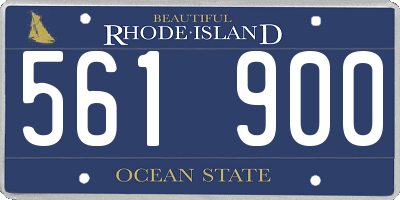 RI license plate 561900