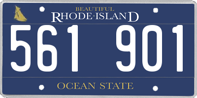 RI license plate 561901