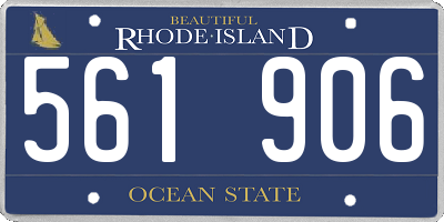 RI license plate 561906