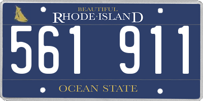 RI license plate 561911