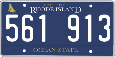 RI license plate 561913