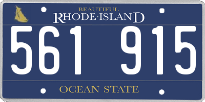 RI license plate 561915