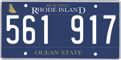 RI license plate 561917