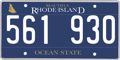 RI license plate 561930