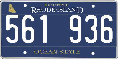RI license plate 561936