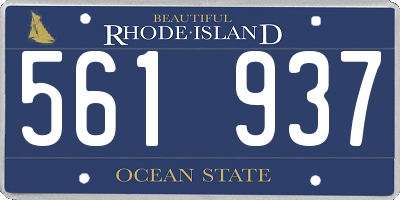 RI license plate 561937