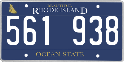 RI license plate 561938