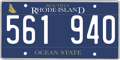RI license plate 561940
