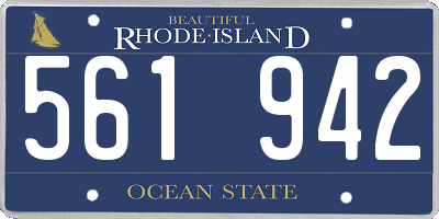 RI license plate 561942