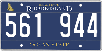 RI license plate 561944