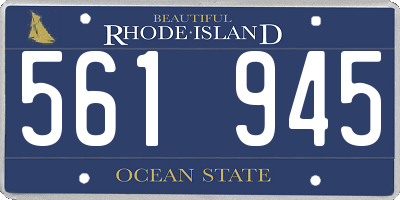 RI license plate 561945