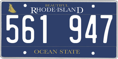 RI license plate 561947