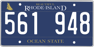 RI license plate 561948