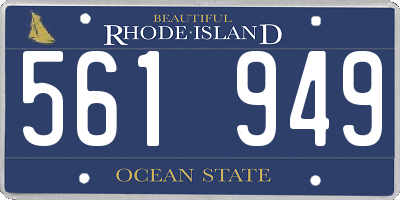 RI license plate 561949